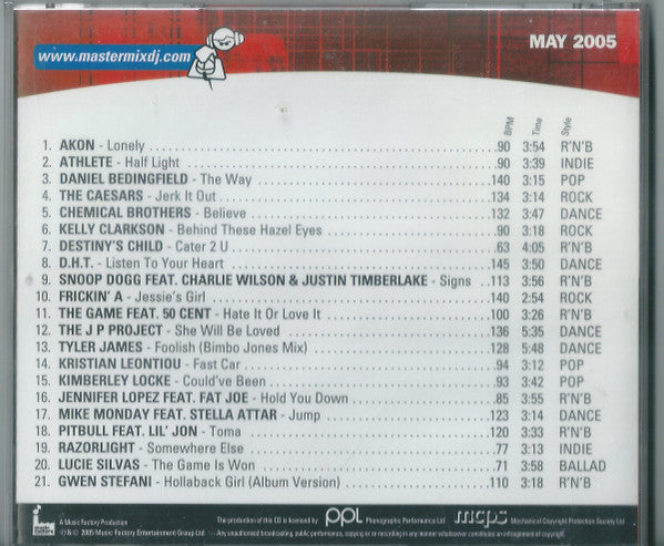 Various : Mastermix Pro Disc 58: May 2005 (CD, Comp, Promo)