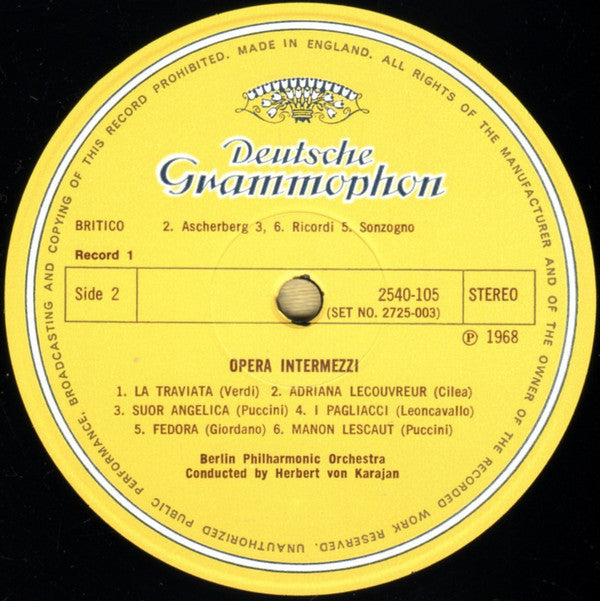 Gioacchino Rossini ▪ Giuseppe Verdi ▪ Giacomo Puccini ▪ Pietro Mascagni ▪ Ruggiero Leoncavallo - Herbert von Karajan ▪ Berliner Philharmoniker : Karajan Express (2xLP, Comp)