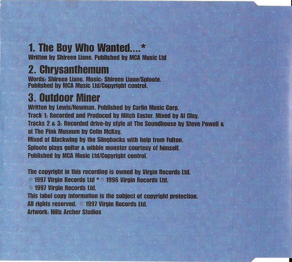 Slingbacks : The Boy Who Wanted... (CD, Single)