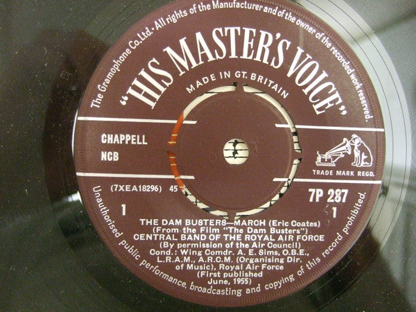 The Central Band Of The Royal Air Force : The Dam Busters March / Lilliburlero (7", Single, RE)