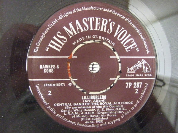 The Central Band Of The Royal Air Force : The Dam Busters March / Lilliburlero (7", Single, RE)