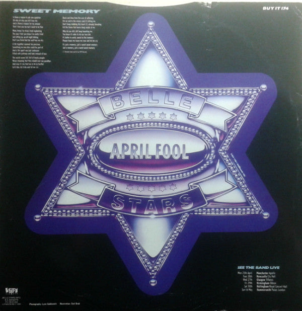 The Belle Stars : Sweet Memory (Extended Remixed 12" Version) (12")