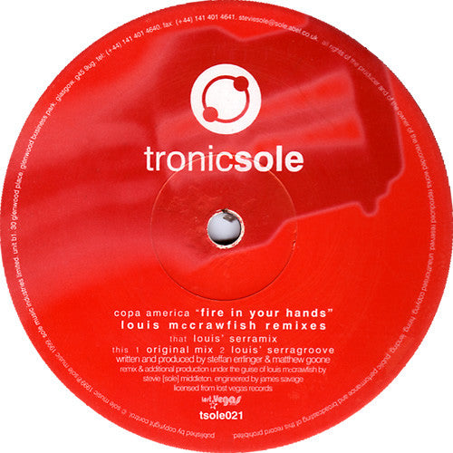 Copa America : Fire In Your Hands: Louis McCrawfish Remixes (12")