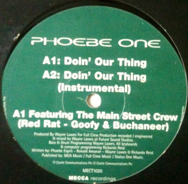 Phoebe One : Doin' Our Thing (12")