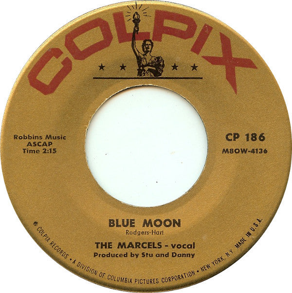 The Marcels : Blue Moon / Goodbye To Love (7", Single, Roc)