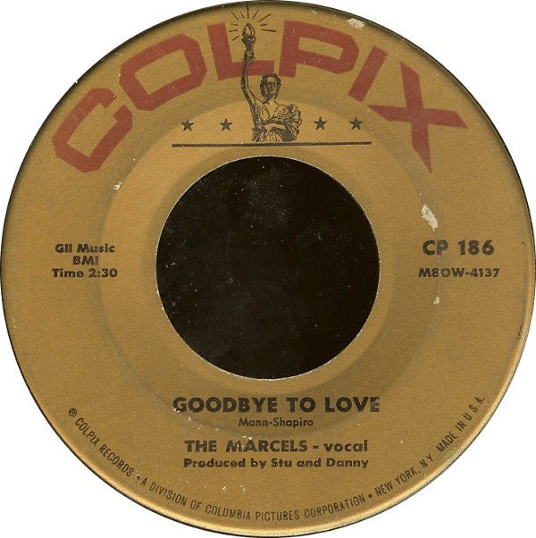 The Marcels : Blue Moon / Goodbye To Love (7", Single, Roc)