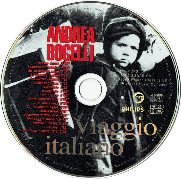 Andrea Bocelli : Viaggio Italiano  (CD, Album)