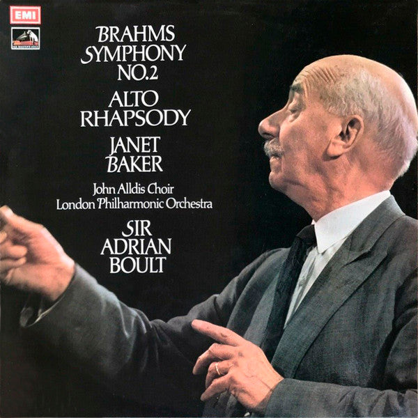 Johannes Brahms, Janet Baker And John Alldis Choir With London Philharmonic Orchestra, Sir Adrian Boult : Symphony No.2 / Alto Rhapsody (LP, RP)