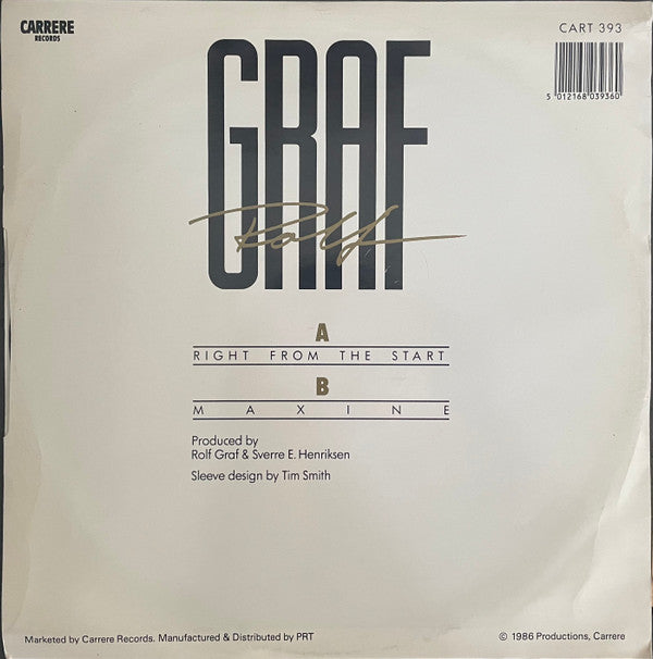 Rolf Graf : Right From The Start  (12")