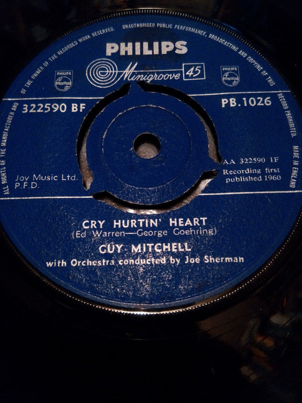 Guy Mitchell : Cry Hurtin' Heart (7", 3-P)
