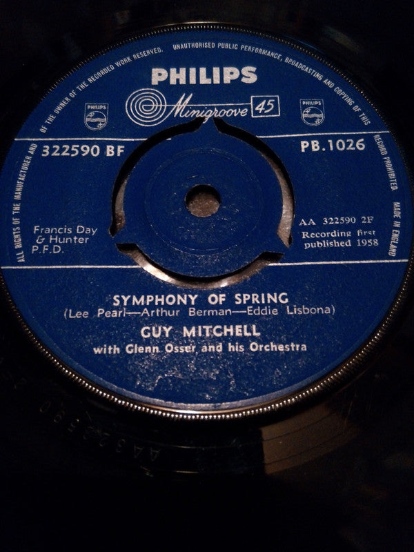 Guy Mitchell : Cry Hurtin' Heart (7", 3-P)