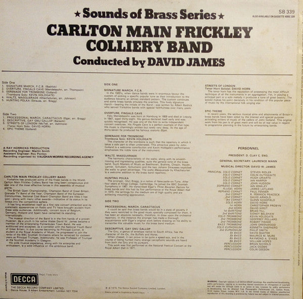 Carlton Main Frickley Colliery Band : Carlton Main Frickley Colliery Band (LP, Album)