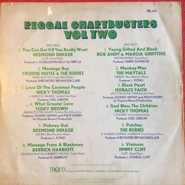 Various : Reggae Chartbusters Vol Two (LP, Comp)