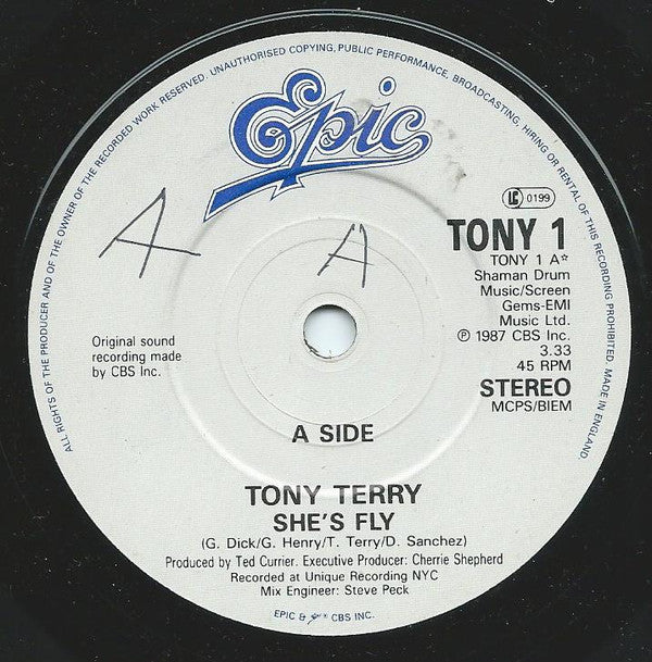 Tony Terry : She's Fly (7", Single)