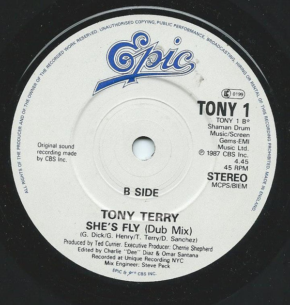Tony Terry : She's Fly (7", Single)