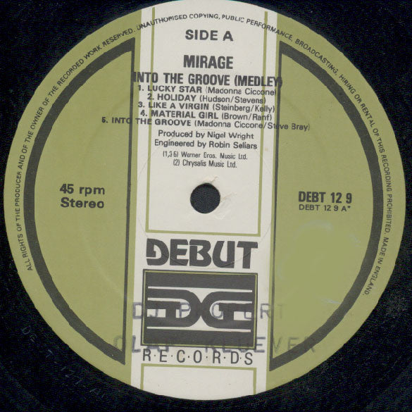 Mirage (12) : Into The Groove (Medley) (12")