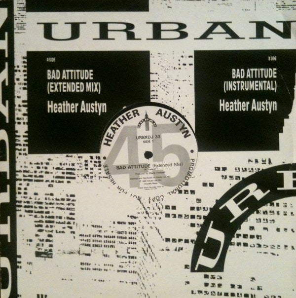Heather Austyn : Bad Attitude (12", Single, Promo)