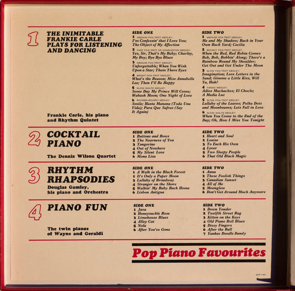 Various : Pop Piano Favourites (4xLP, Comp + Box)