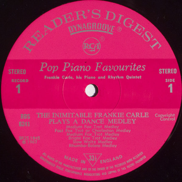 Various : Pop Piano Favourites (4xLP, Comp + Box)