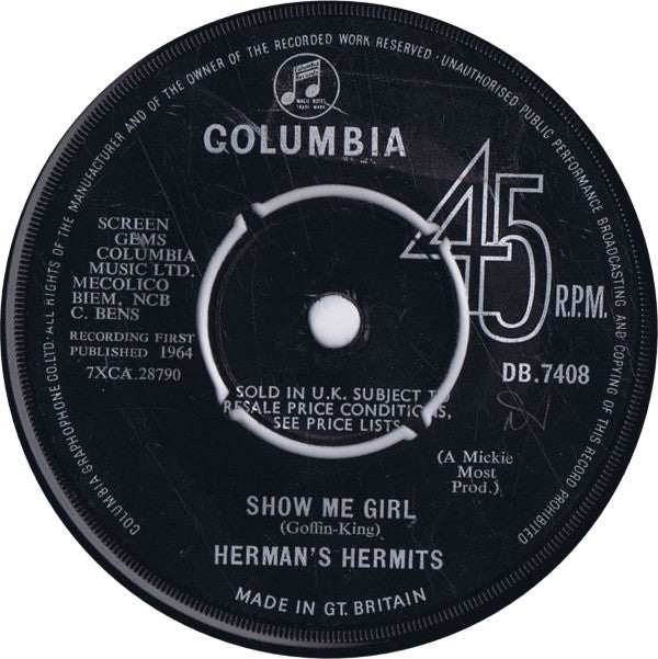 Herman's Hermits : Show Me Girl / I Know Why (7", Single)