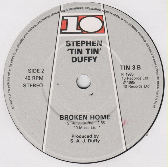 Stephen Duffy : Icing On The Cake (7", Single, Blu)