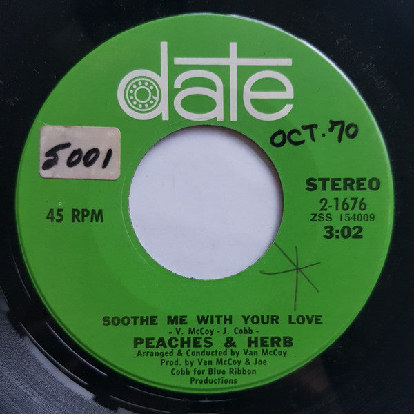 Peaches & Herb : Soothe Me With Your Love (7", Single)