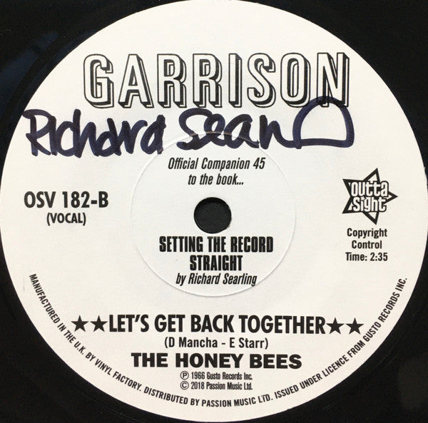 Just Brothers / The Honey Bees (4) : Carlena  / Let's Get Back Together (7", Single, Promo, Sol)