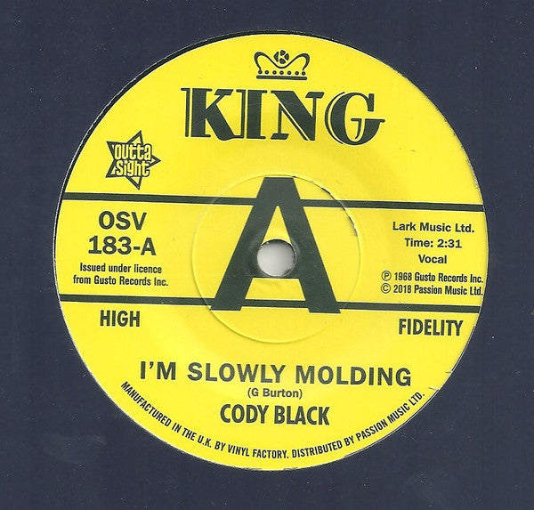 Cody Black / Charles Spurling : I'm Slowly Molding / She Cried Just A Minute (7", Promo)