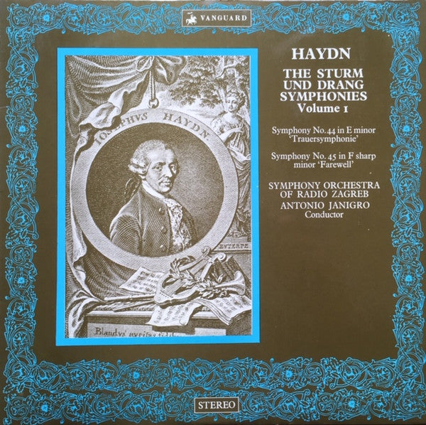Joseph Haydn, Simfonijski Orkestar HRT-a, Antonio Janigro : The Sturm Und Drang Symphonies, Volume 1 (No.44 In E Minor, "Trauersymphonie" / No.45 In F Sharp Minor "Farewell")  (LP, RE)