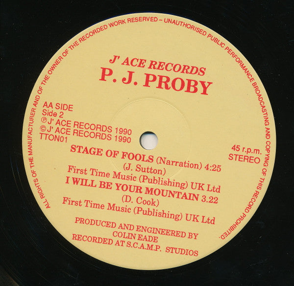 P.J. Proby : Stage Of Fools (12", Single)