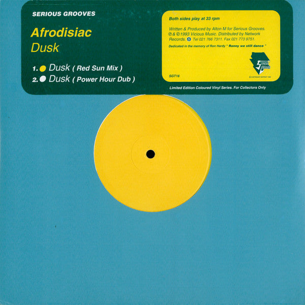 Aphrodisiac (2) : Dusk (10", Ltd, W/Lbl, Yel)