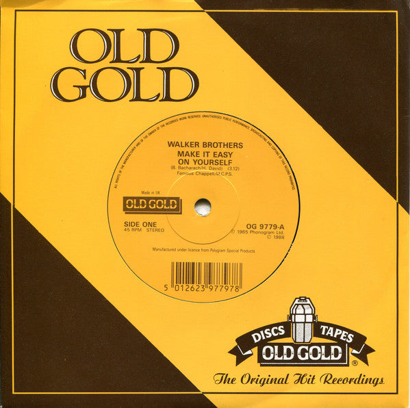 The Walker Brothers : Make It Easy On Yourself (7", RE)