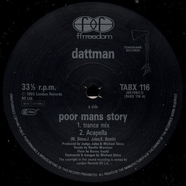 Dattman : Poor Mans Story (12")