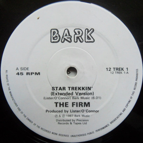 The Firm : Star Trekkin' (12", Single, Whi)