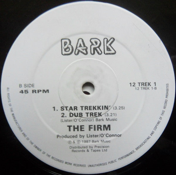 The Firm : Star Trekkin' (12", Single, Whi)
