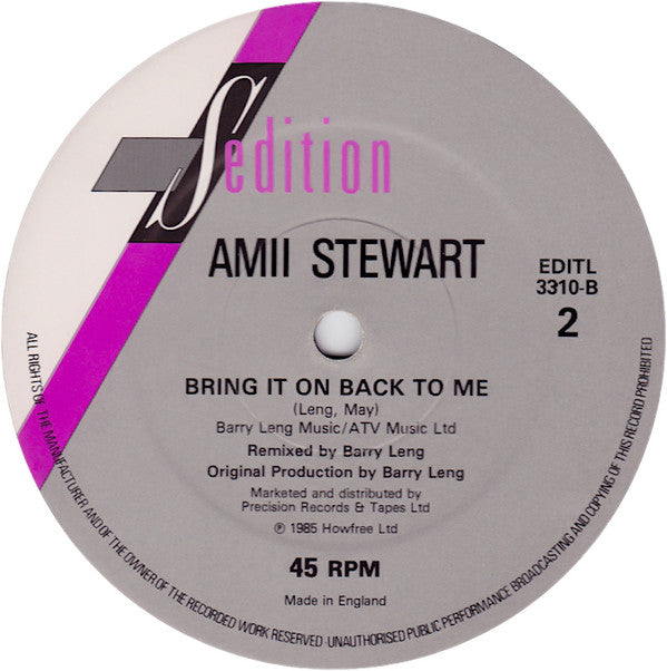 Amii Stewart & Deon Estus : My Guy My Girl (12")