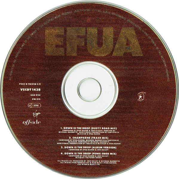 EFUA : Down Is The Drop (CD, Single)