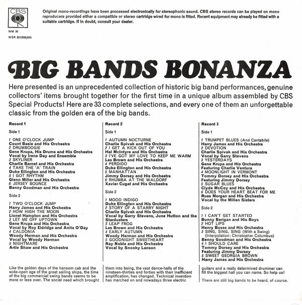 Various : Big Bands Bonanza (3xLP, Comp + Box)