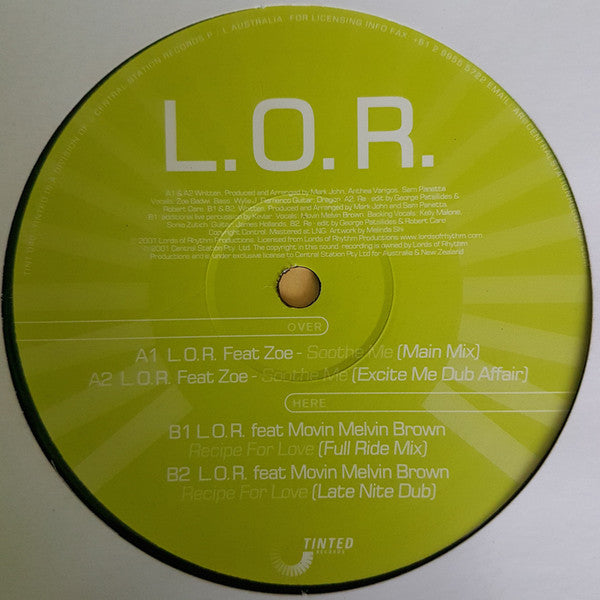 Lords Of Rhythm : Soothe Me / Recipe For Love (12")