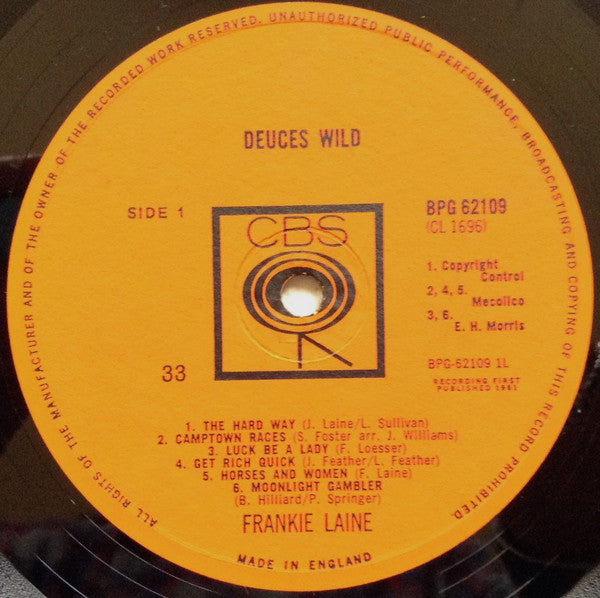 Frankie Laine : Deuces Wild (LP, Album, Mono, RE)