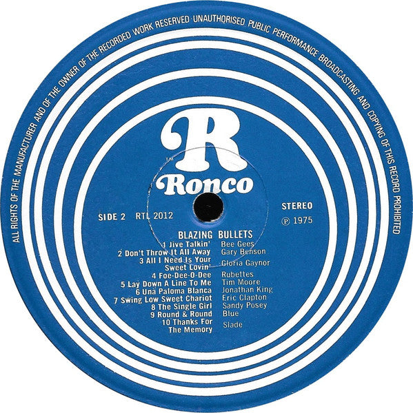 Various : 20 Blazing Bullets (LP, Comp)