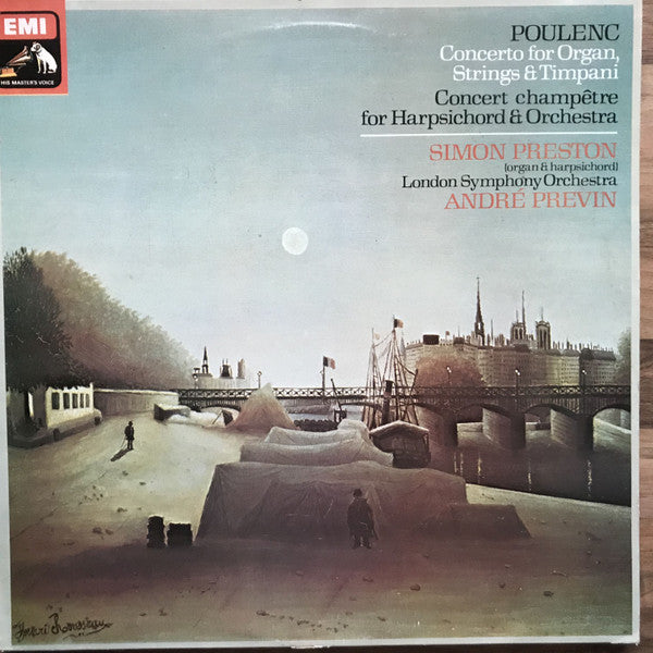 Francis Poulenc - Simon Preston, London Symphony Orchestra, André Previn : Concerto For Organ, Strings & Timpani / Concert Champêtre For Harpsichord & Orchestra (LP, Album, Quad, RP)