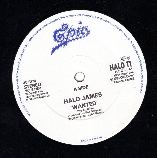Halo James : Wanted (12", Single)
