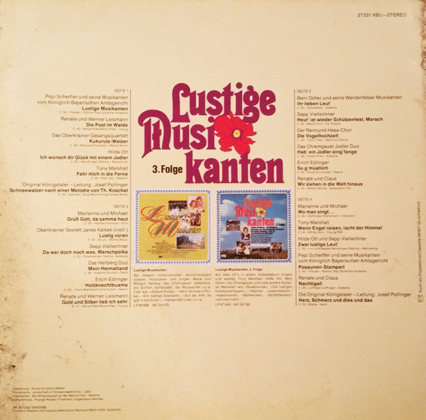Various : Lustige Musikanten (3. Folge) (2xLP, Comp)