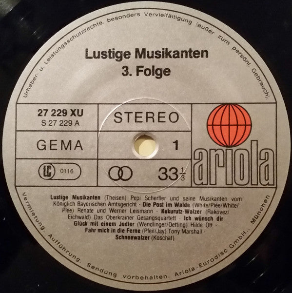 Various : Lustige Musikanten (3. Folge) (2xLP, Comp)