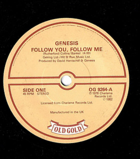 Genesis : Follow You, Follow Me (7", Single)