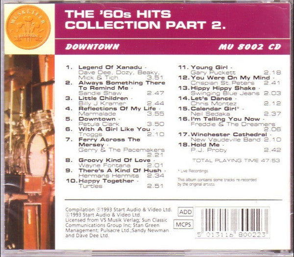 Various : The '60s Hits Collection Part 2 (Downtown) (CD, Comp)