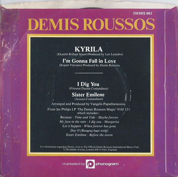 Demis Roussos : Kyrila (7", EP)