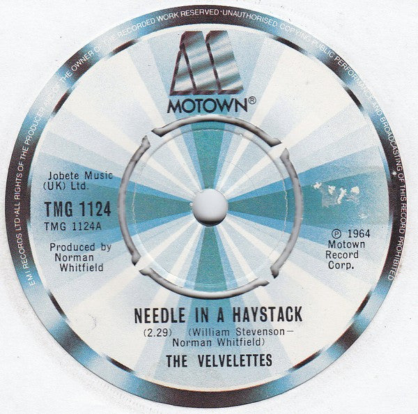The Velvelettes : Needle In A Haystack / He Was Really Saying Somethin' (7", Single, RE, 4-P)