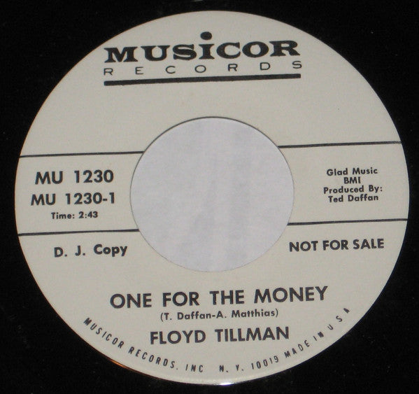Floyd Tillman : One For The Money (7", Promo)